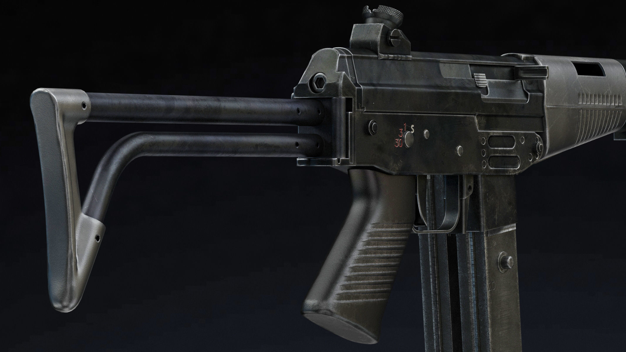 FAMAE SAF Low Poly Low-poly 3D model_6