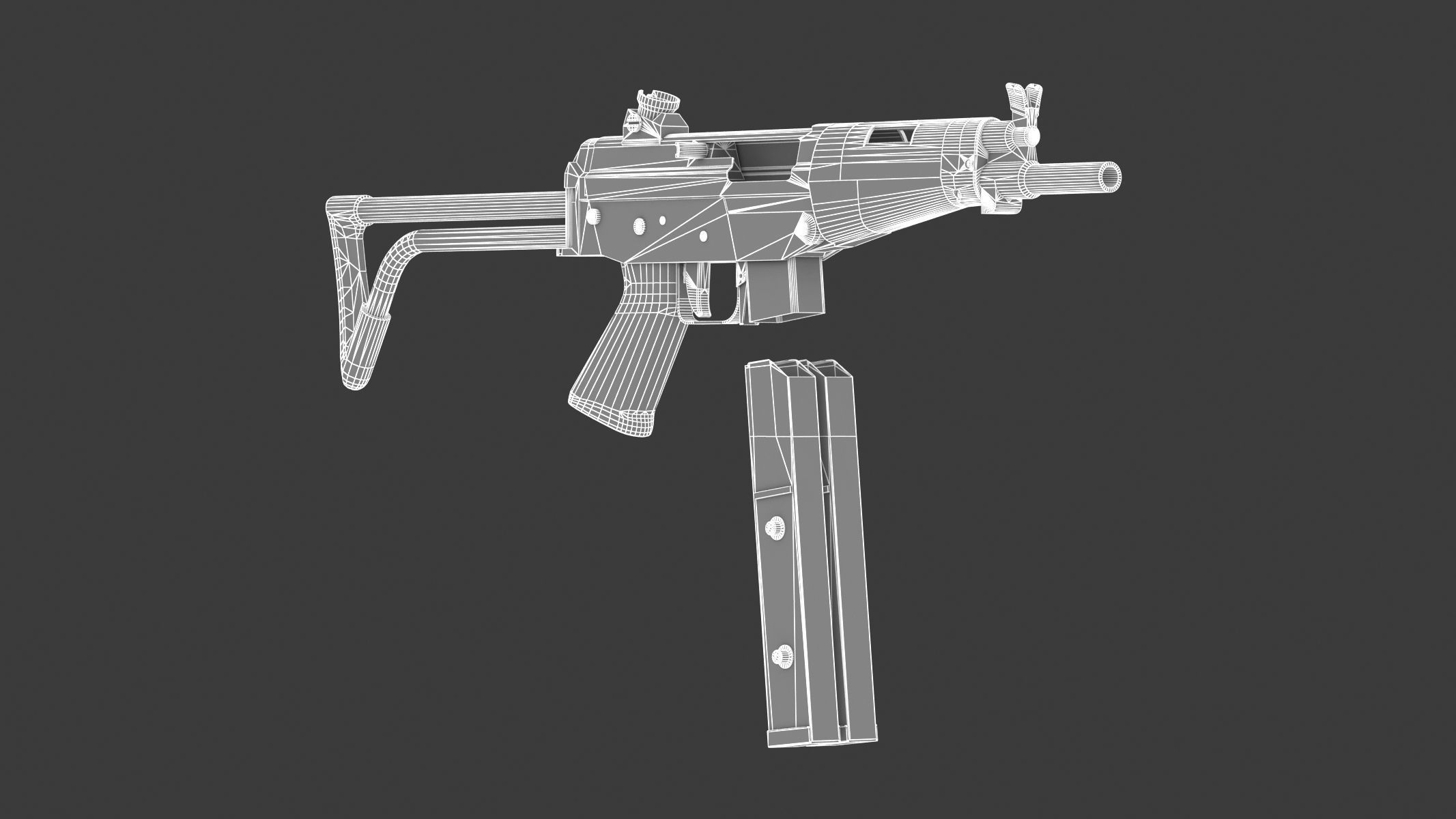 FAMAE SAF Low Poly Low-poly 3D model_19