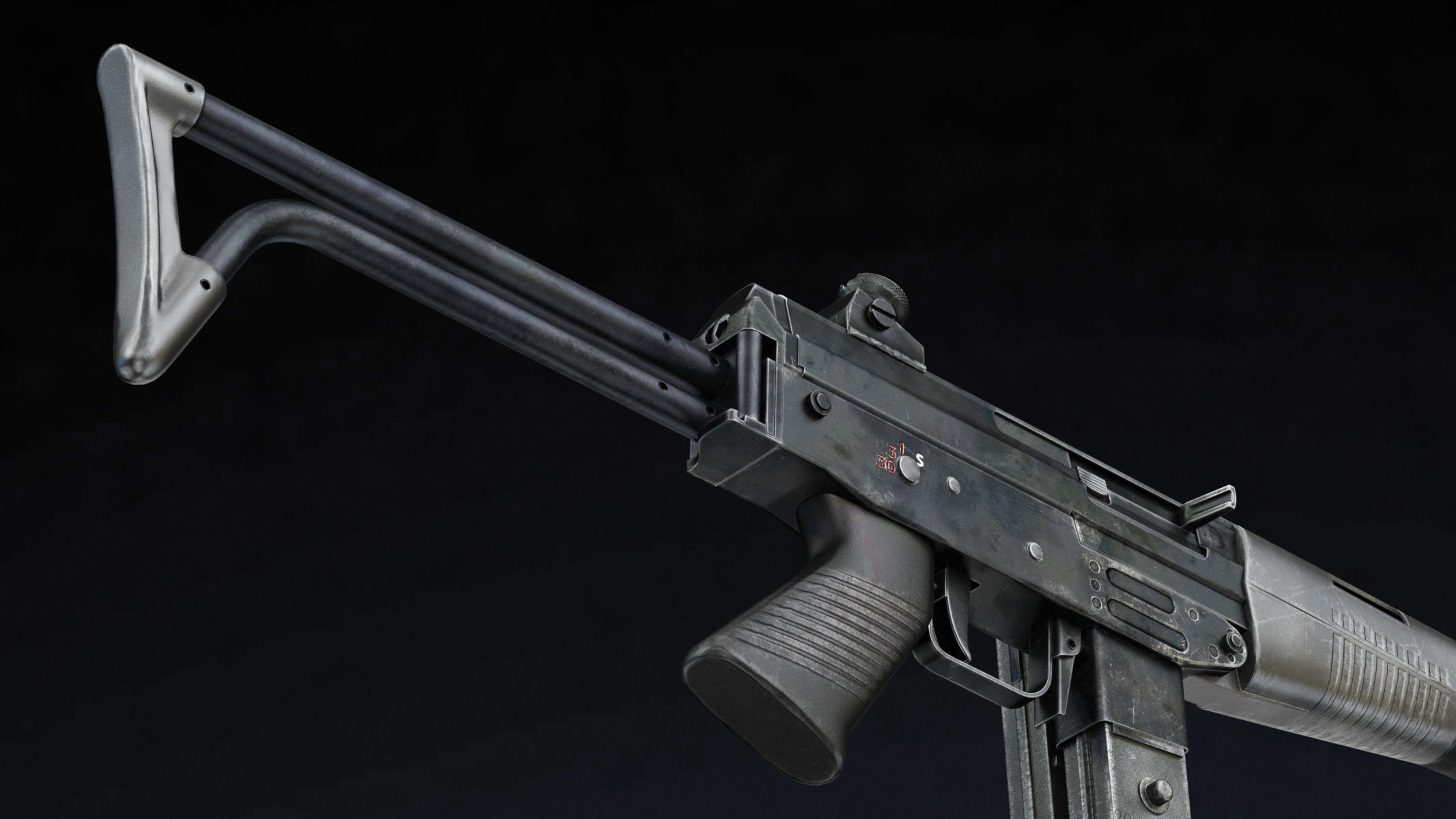 FAMAE SAF Low Poly Low-poly 3D model_11