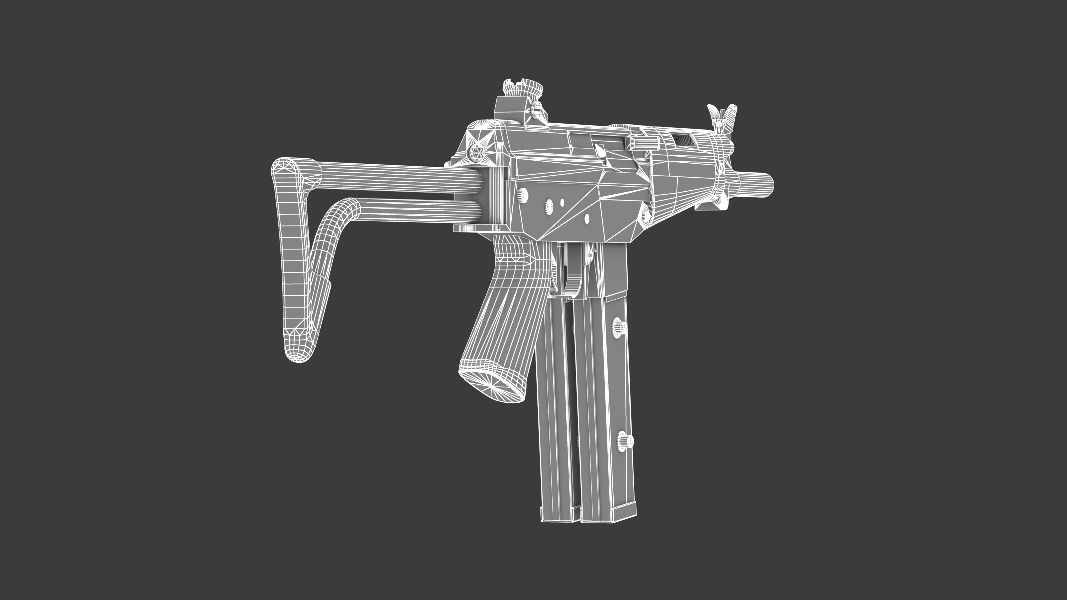 FAMAE SAF Low Poly Low-poly 3D model_16