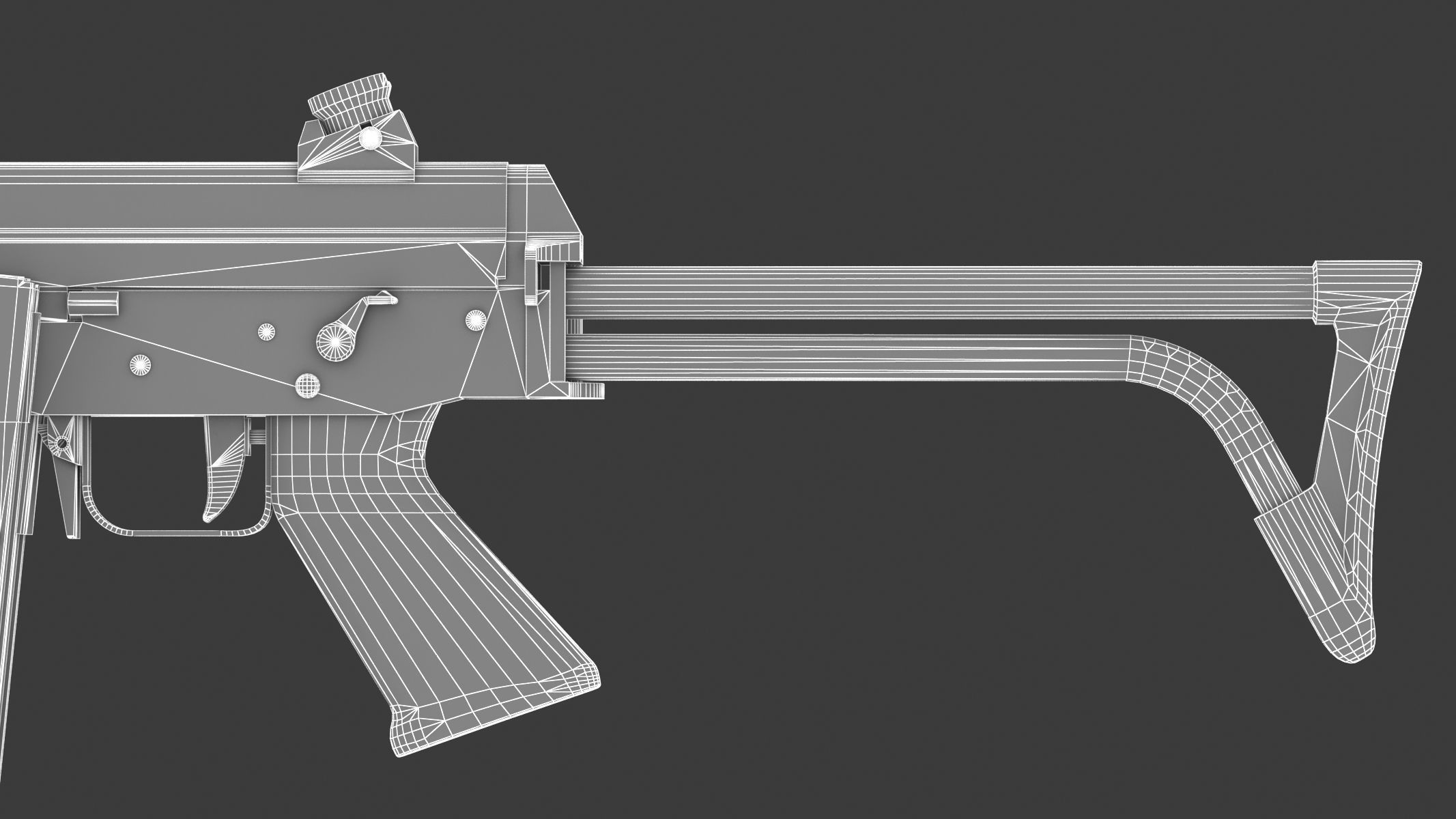 FAMAE SAF Low Poly Low-poly 3D model_23