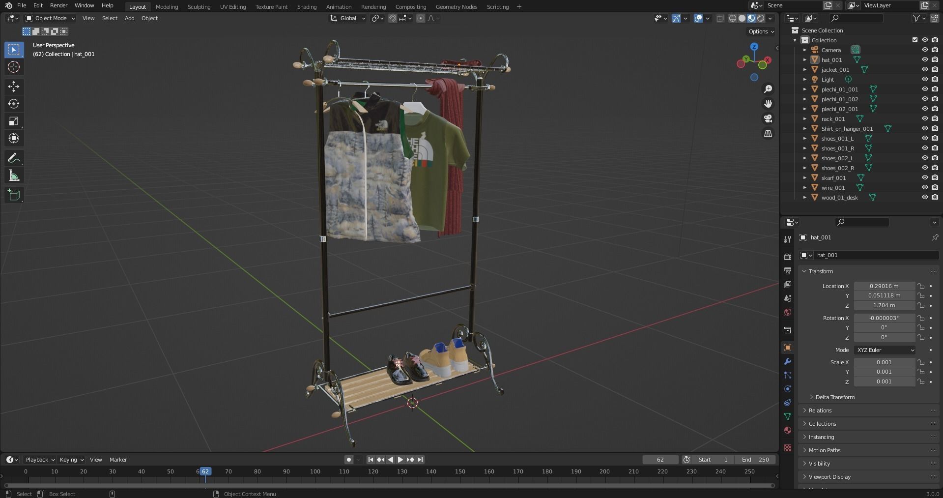 Hallway Hanger KARE DESIGN Cosmopolitan 3D model_17