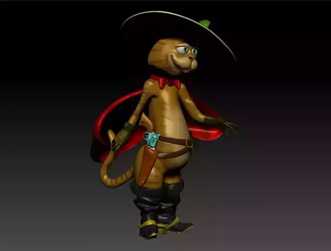 cizmeli kedi  3D print model