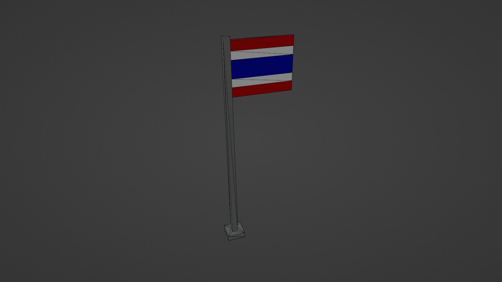 Thailand Flag Low-poly 3D model_9