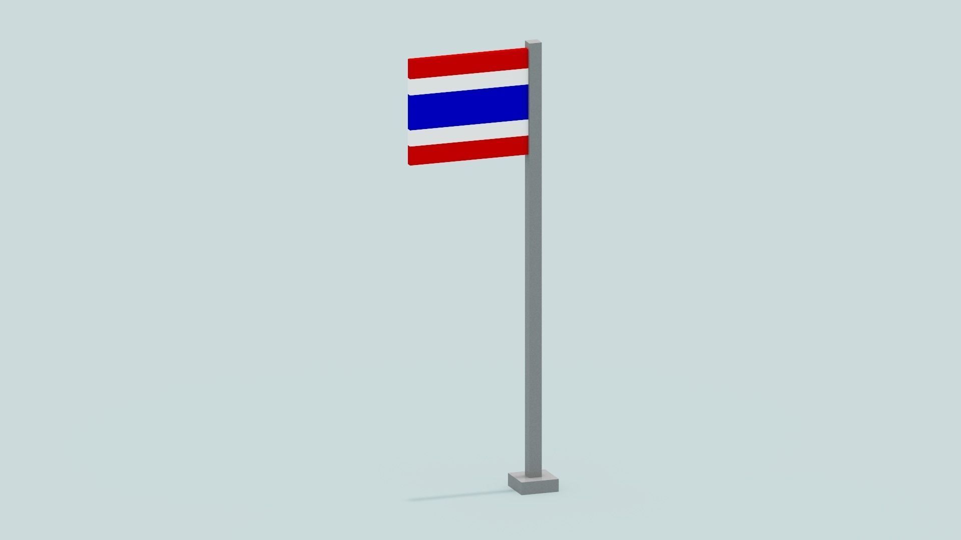 Thailand Flag Low-poly 3D model_6