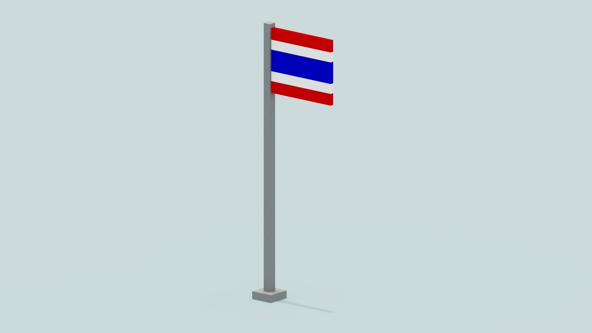 Thailand Flag Low-poly 3D model_4