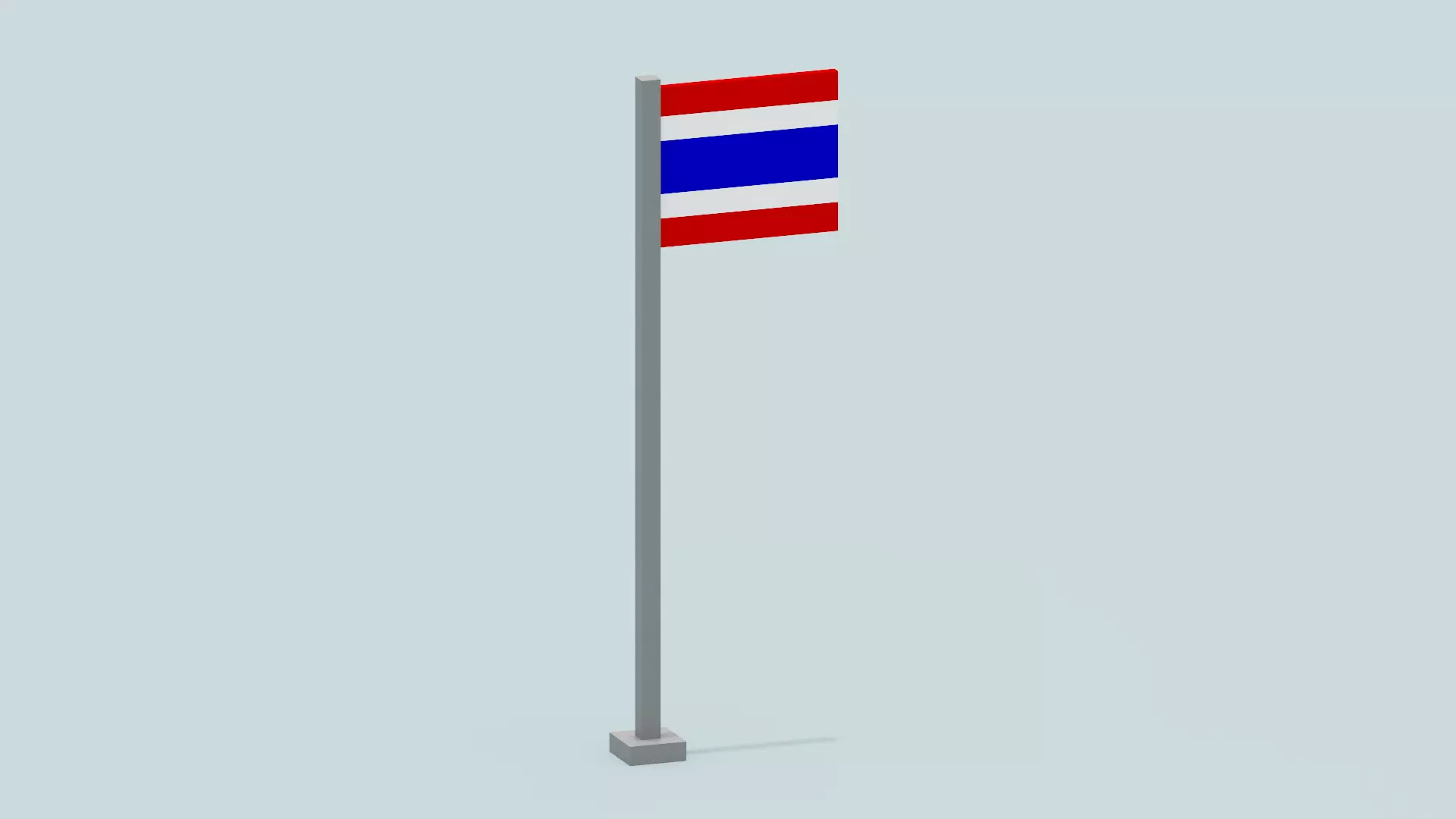 Thailand Flag Low-poly 3D model_0