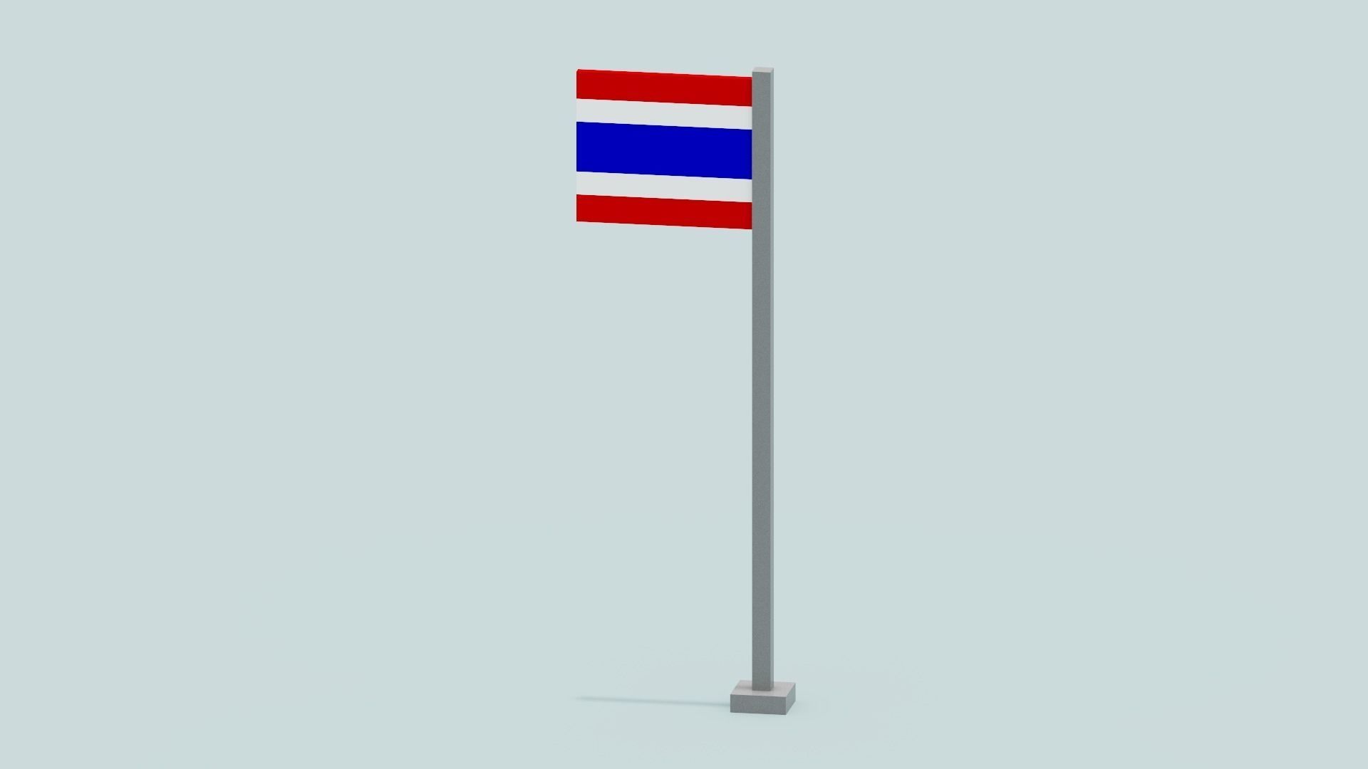Thailand Flag Low-poly 3D model_7