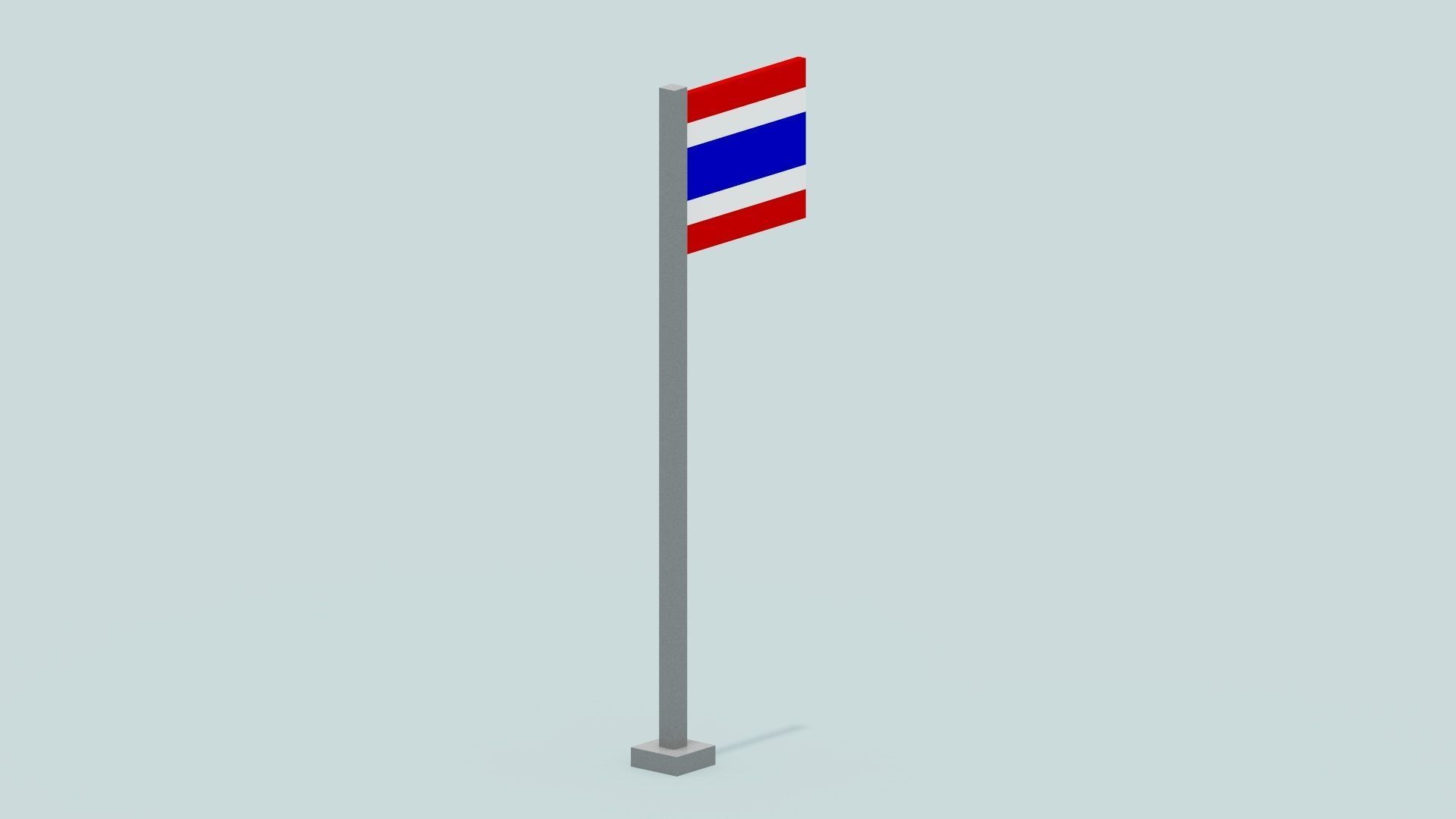 Thailand Flag Low-poly 3D model_13