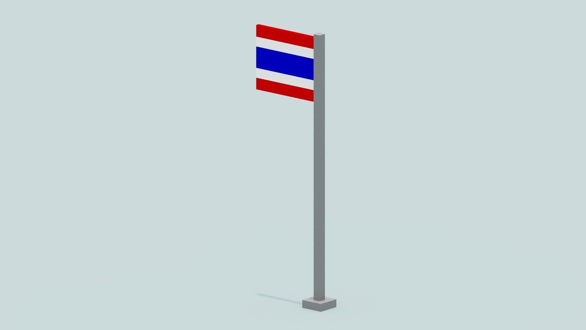 Thailand Flag Low-poly 3D model_8