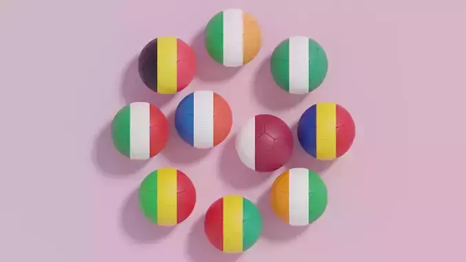 Flag Soccer Ball Collection 4