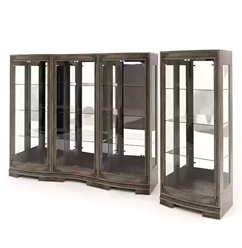 Wood And Glass Display Cabinets