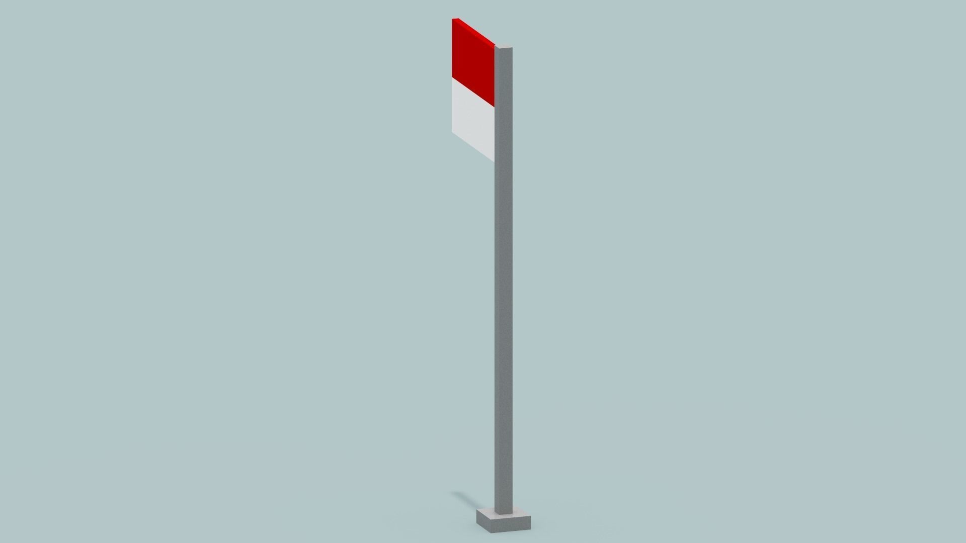 Indonesia Flag Low-poly 3D model_9