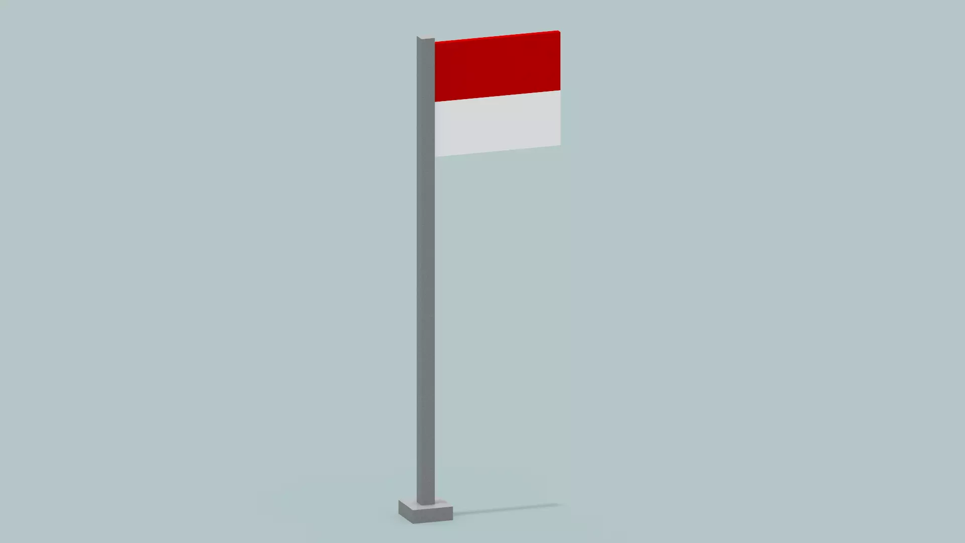 Indonesia Flag Low-poly 3D model_0