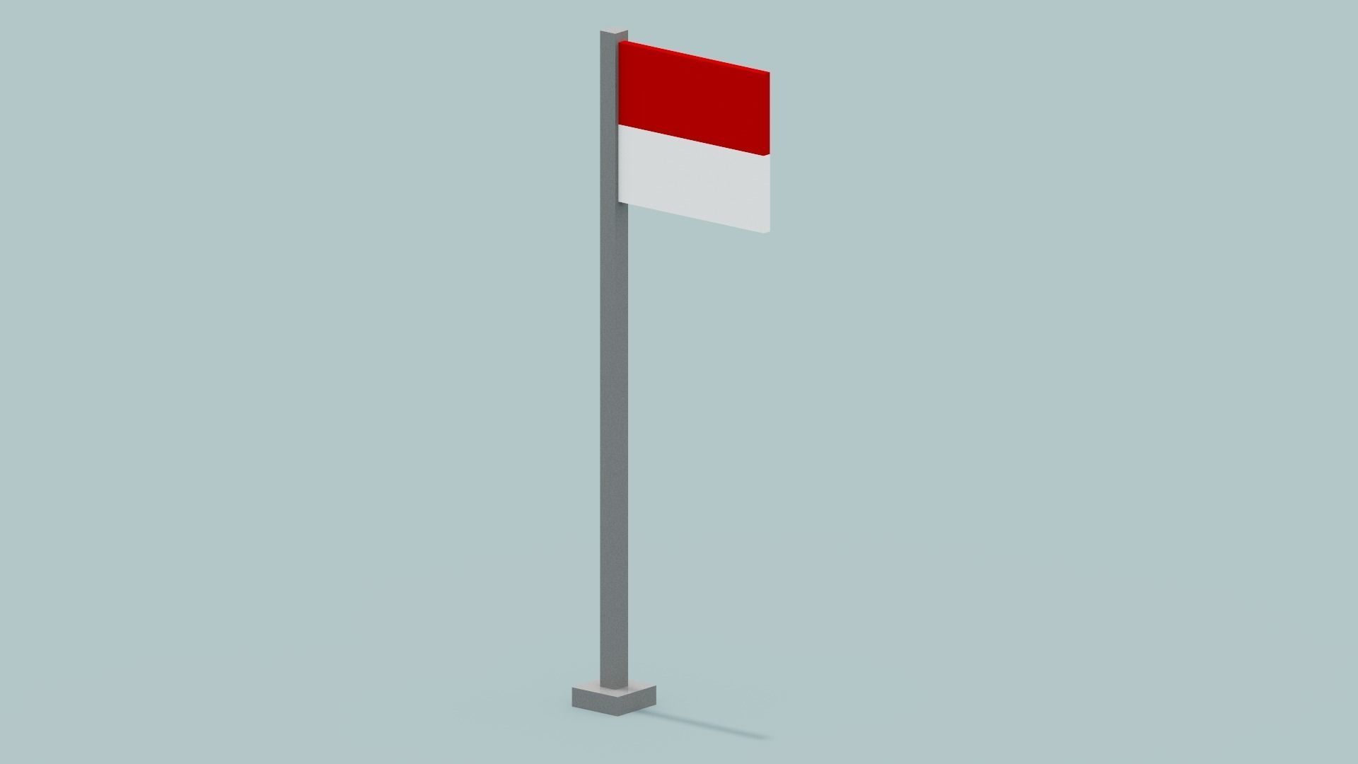Indonesia Flag Low-poly 3D model_2