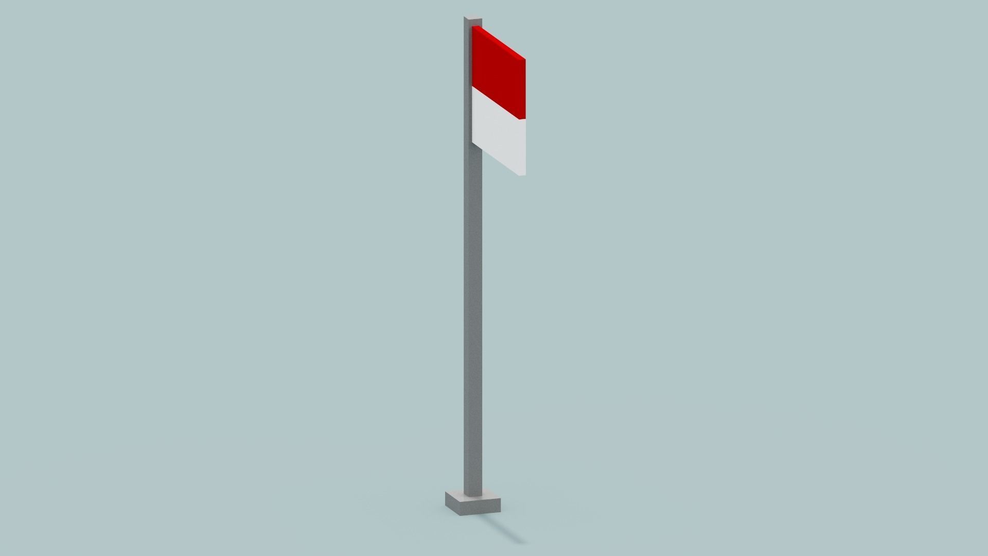 Indonesia Flag Low-poly 3D model_3