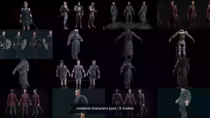 medieval characters pack