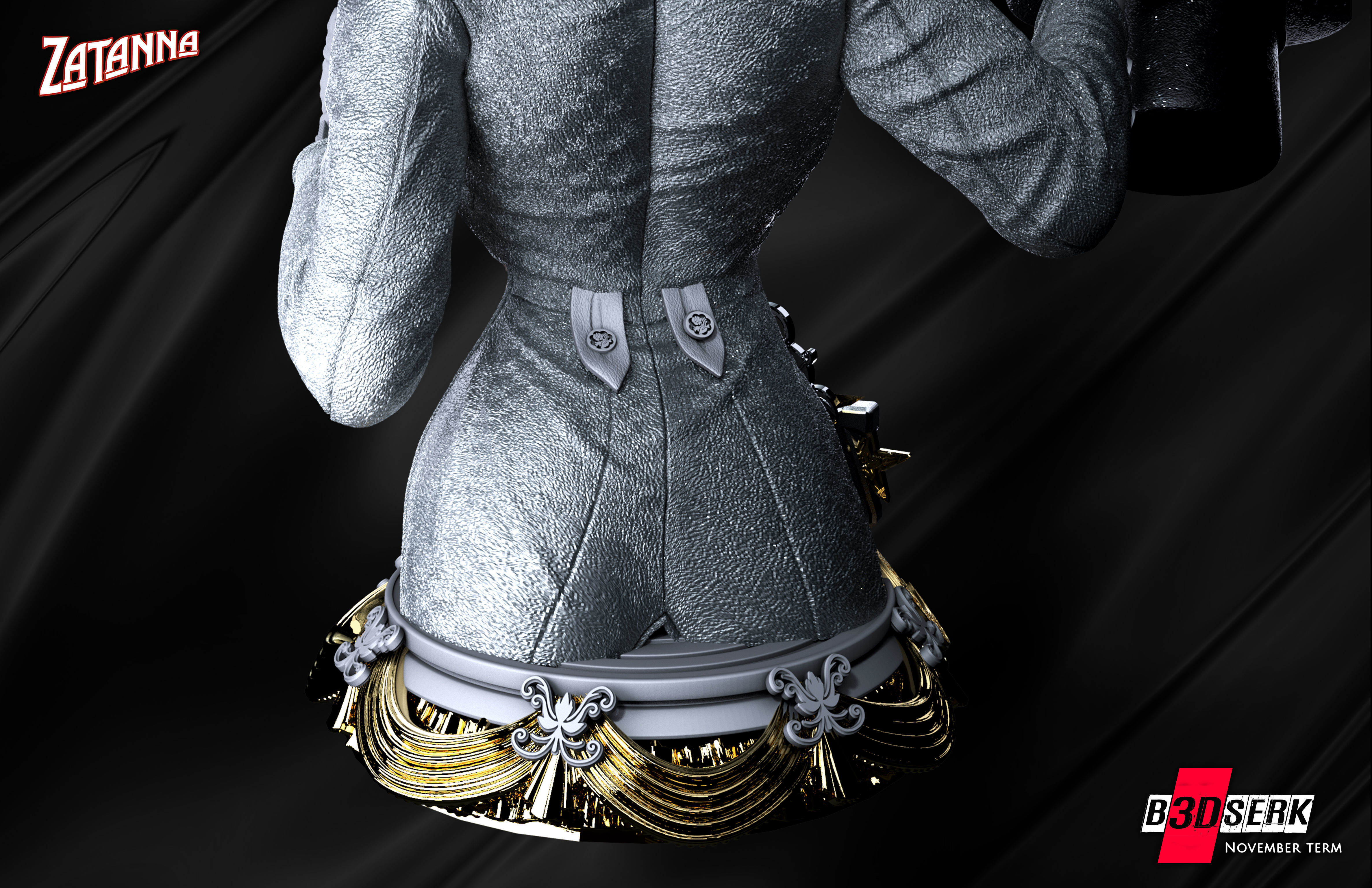 B3DSERK November Term Zatanna Bust 3D print model_5
