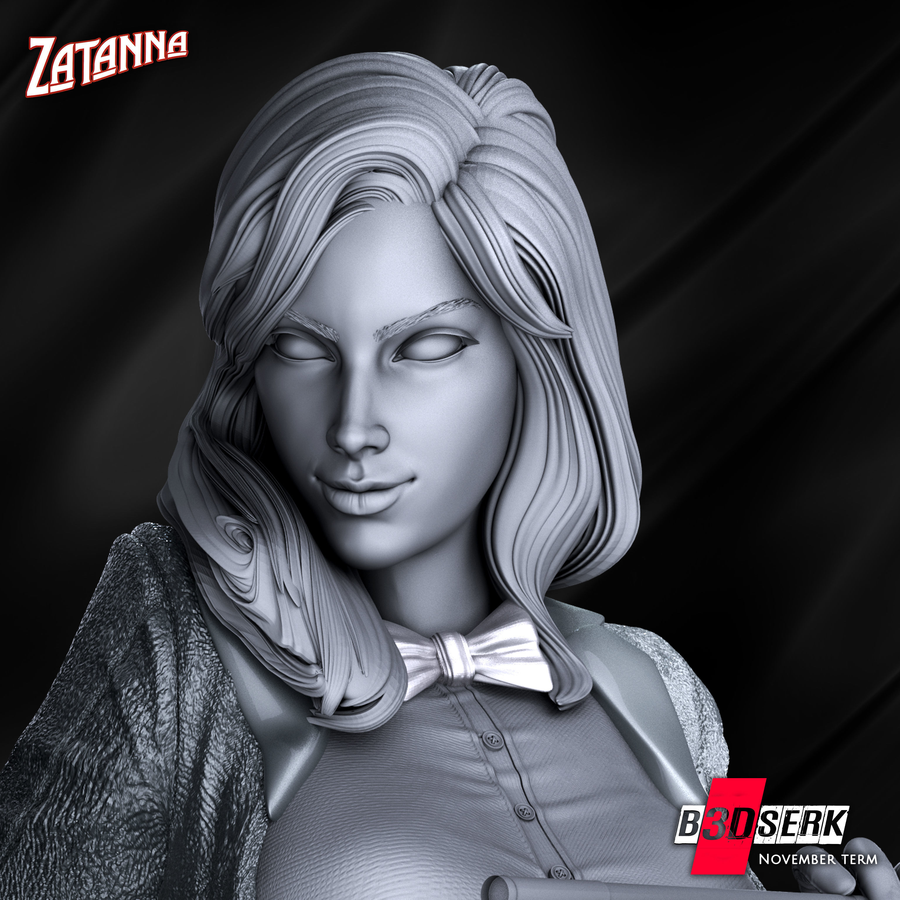 B3DSERK November Term Zatanna Bust 3D print model_4