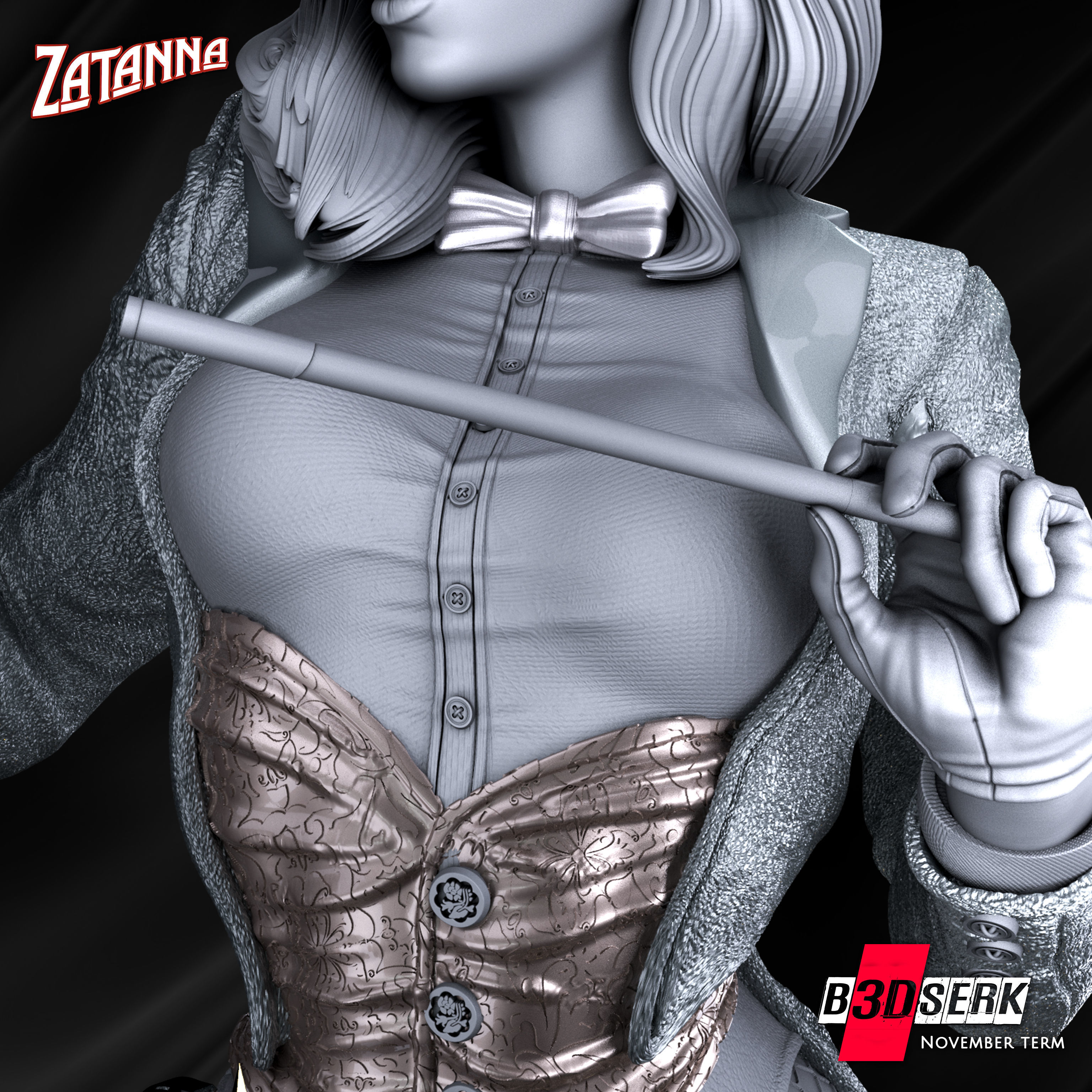 B3DSERK November Term Zatanna Bust 3D print model_6