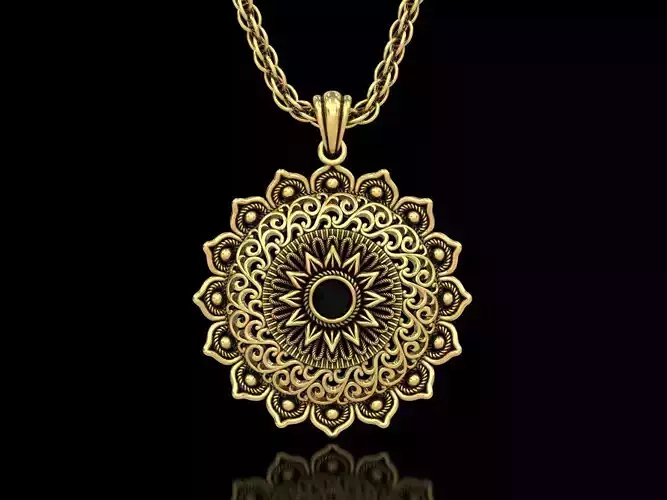 The Sunflower Filigree Pendant V2