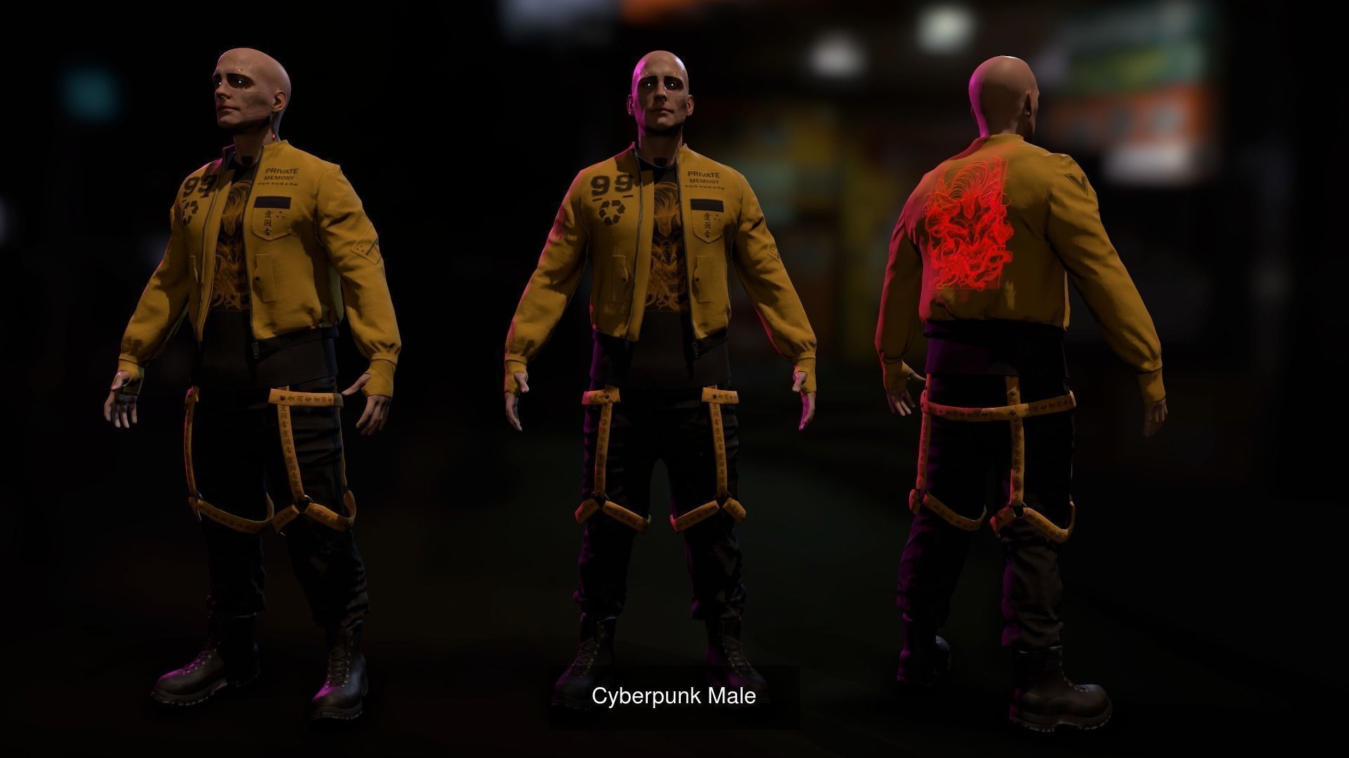 cyberpunk and sci fi chracters pack 3D Model Collection_1