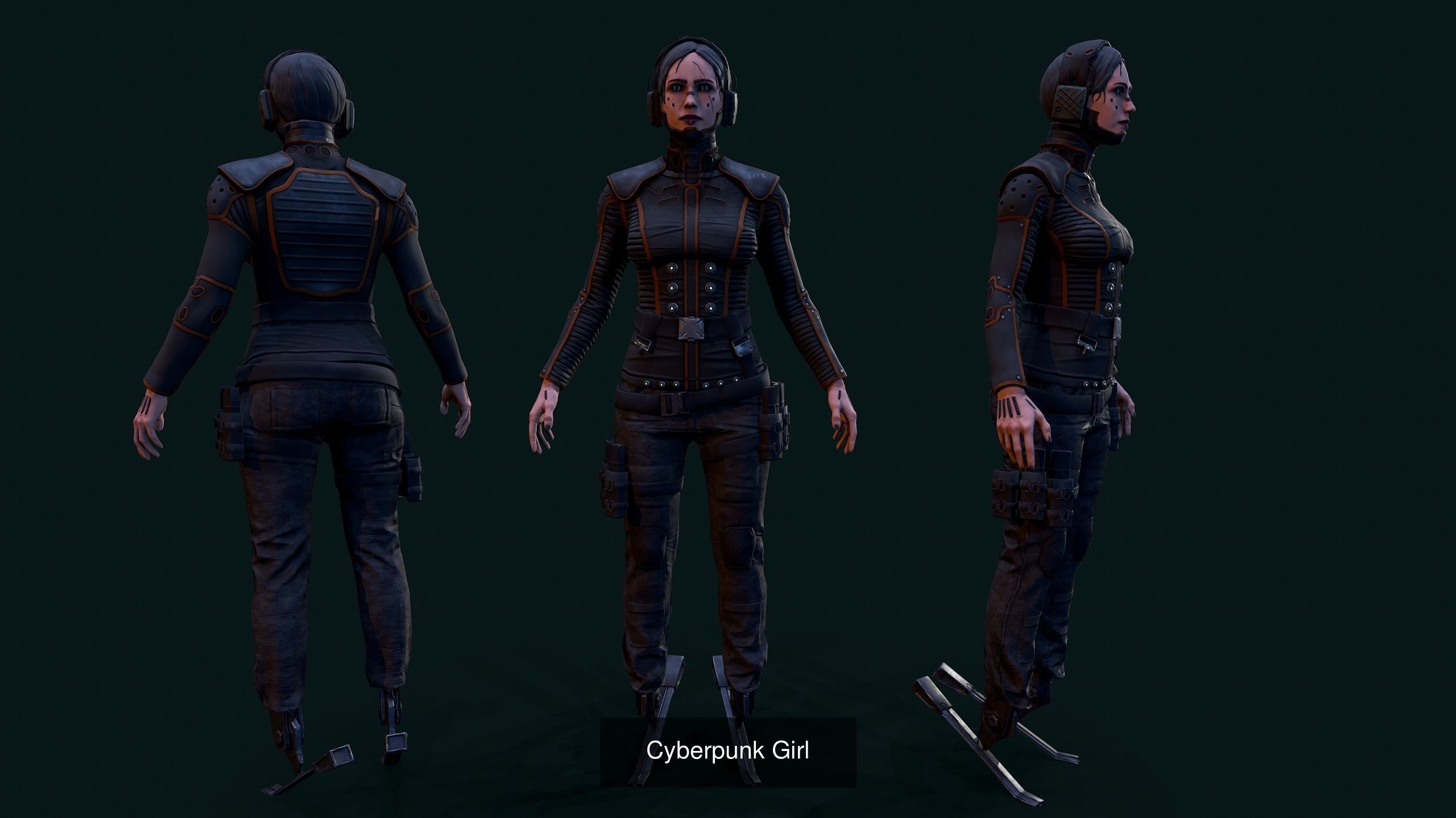 cyberpunk and sci fi chracters pack 3D Model Collection_6
