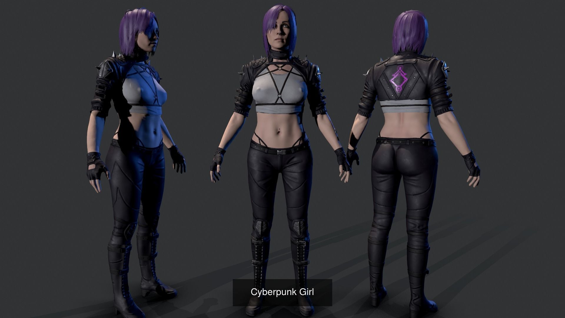 cyberpunk and sci fi chracters pack 3D Model Collection_4