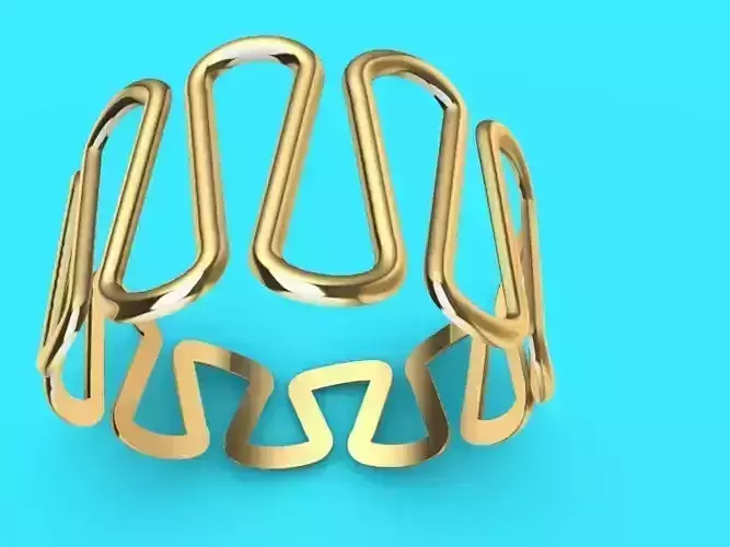 jig jag ruffle ring stl verified  3D print model