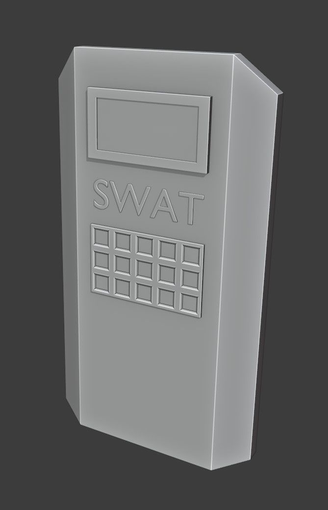 Swat Shield Low Poly Low-poly 3D model_5