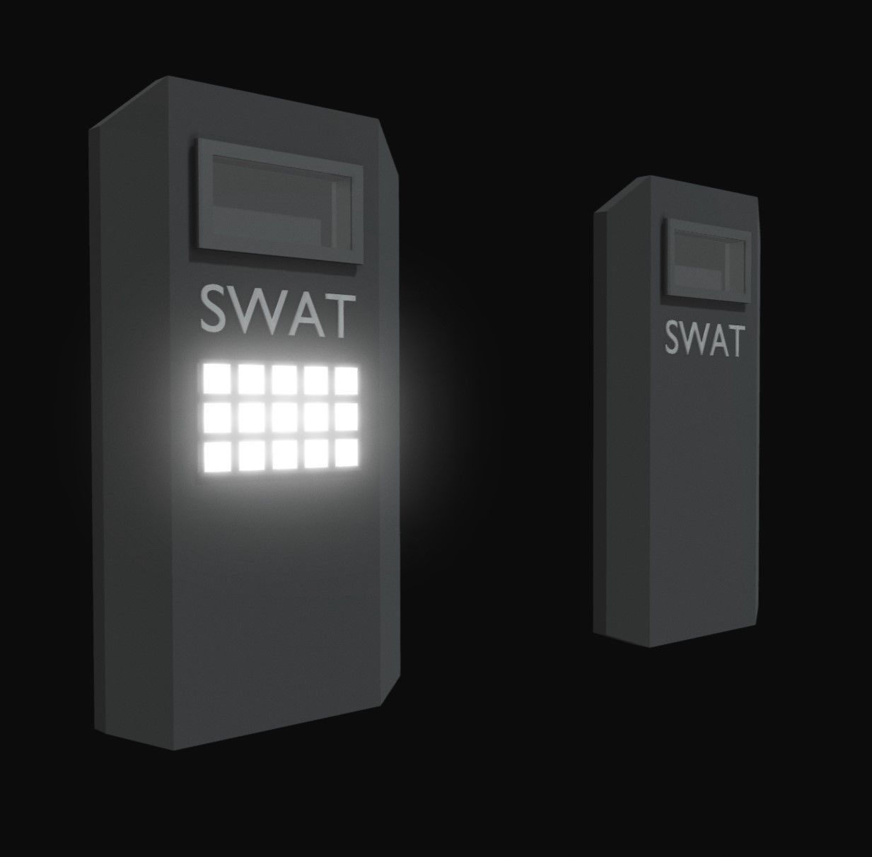 Swat Shield Low Poly Low-poly 3D model_3