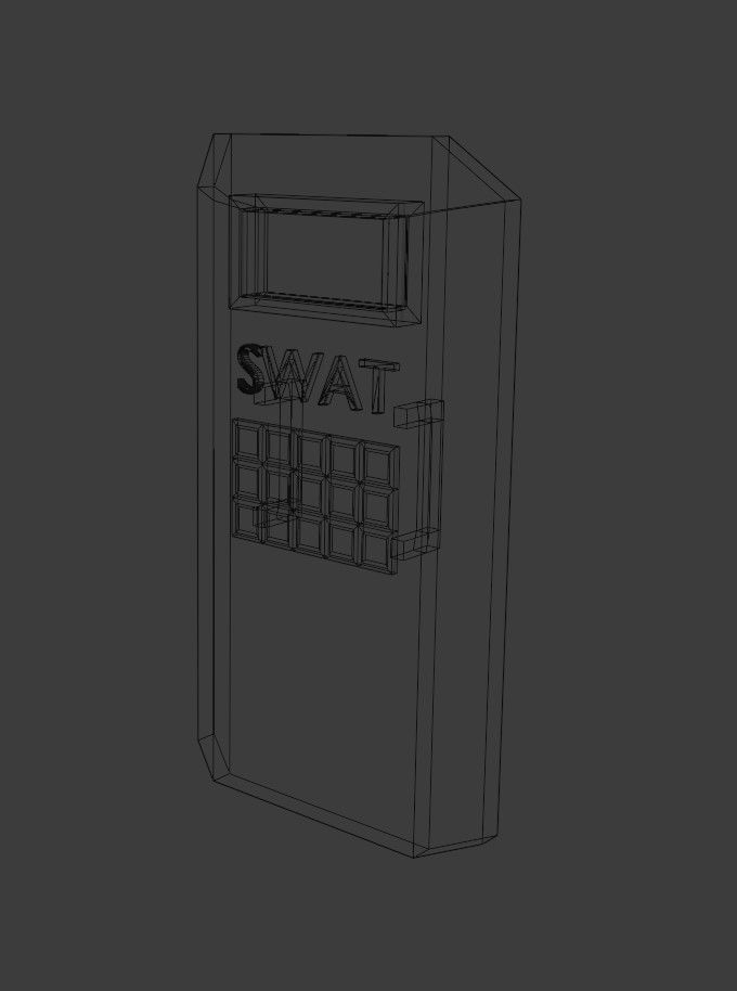 Swat Shield Low Poly Low-poly 3D model_10