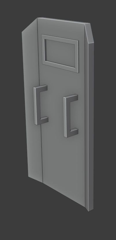 Swat Shield Low Poly Low-poly 3D model_7