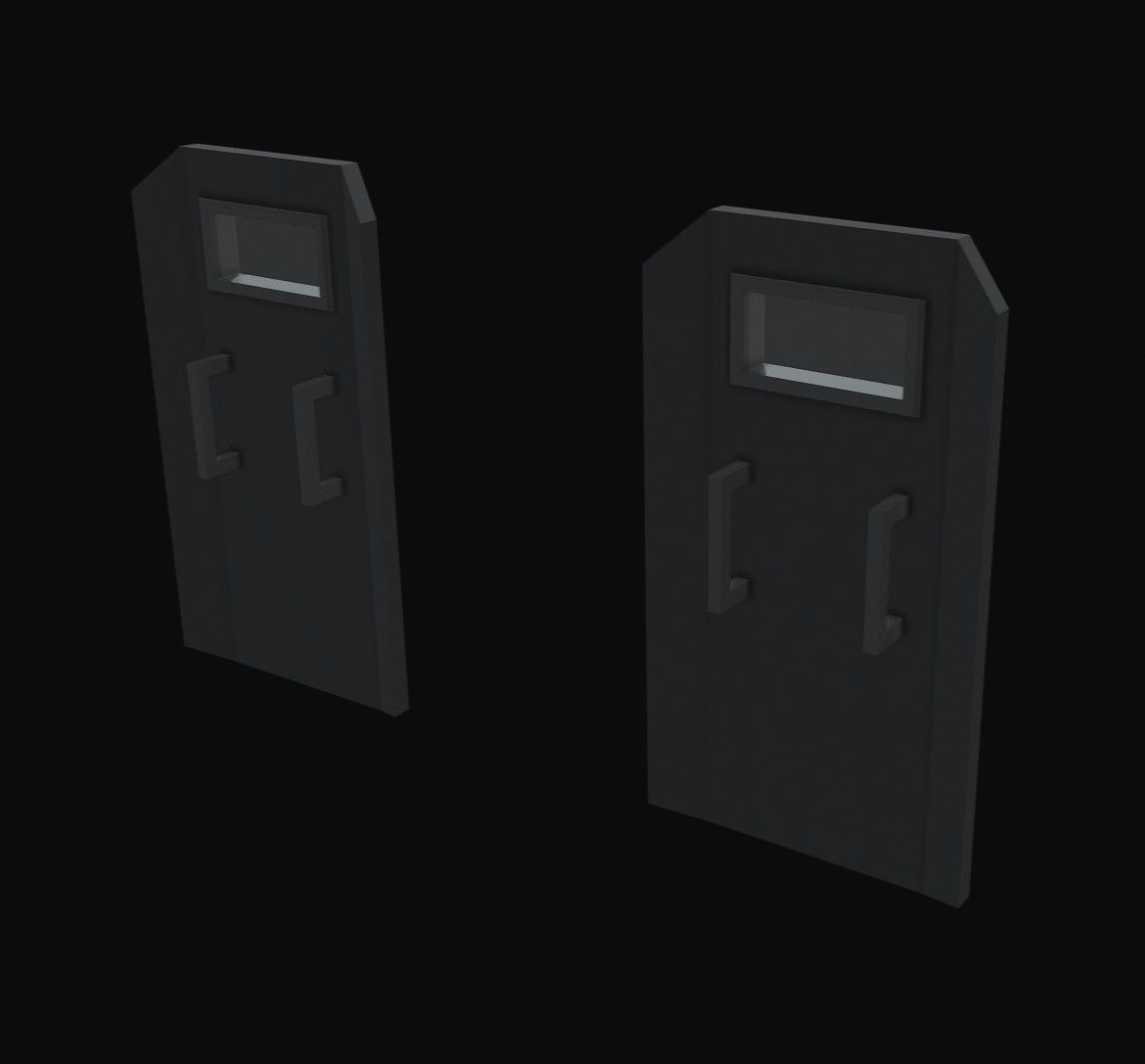 Swat Shield Low Poly Low-poly 3D model_2
