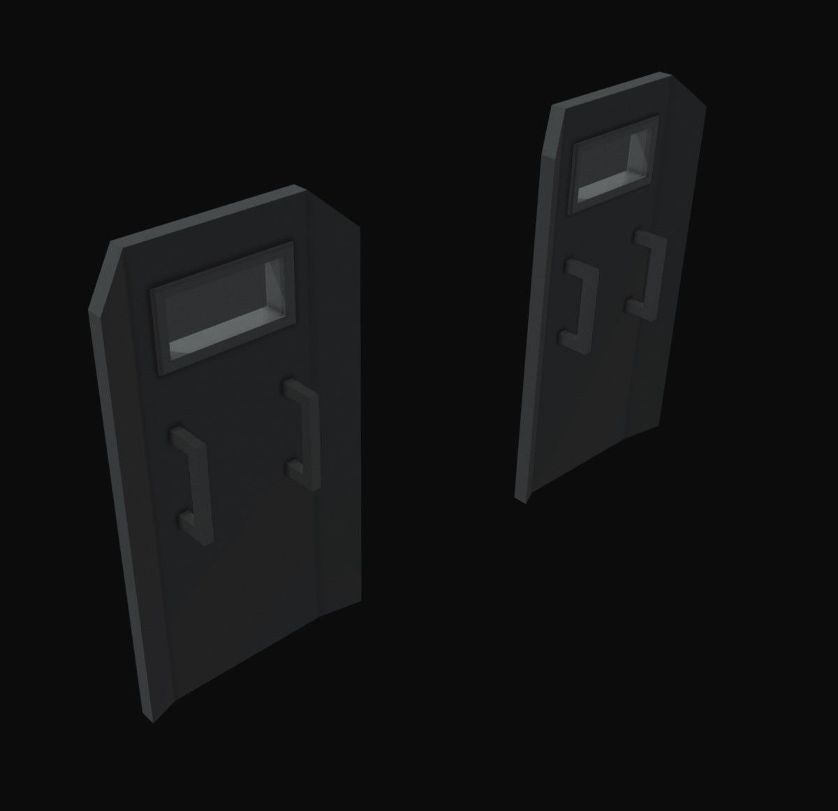 Swat Shield Low Poly Low-poly 3D model_1