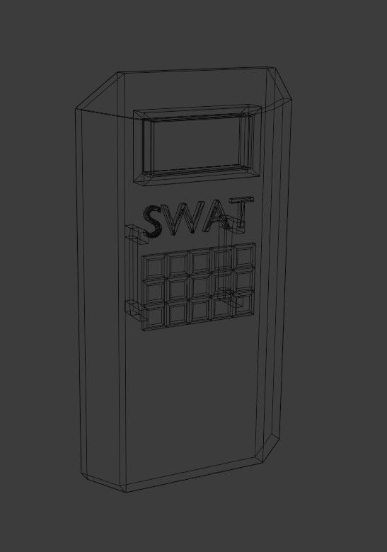 Swat Shield Low Poly Low-poly 3D model_9