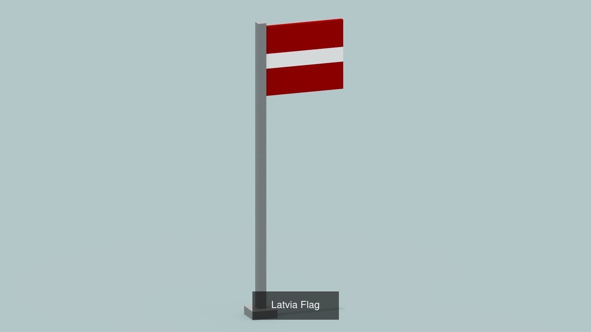 Voxel Country Flags 3D Model Collection_14