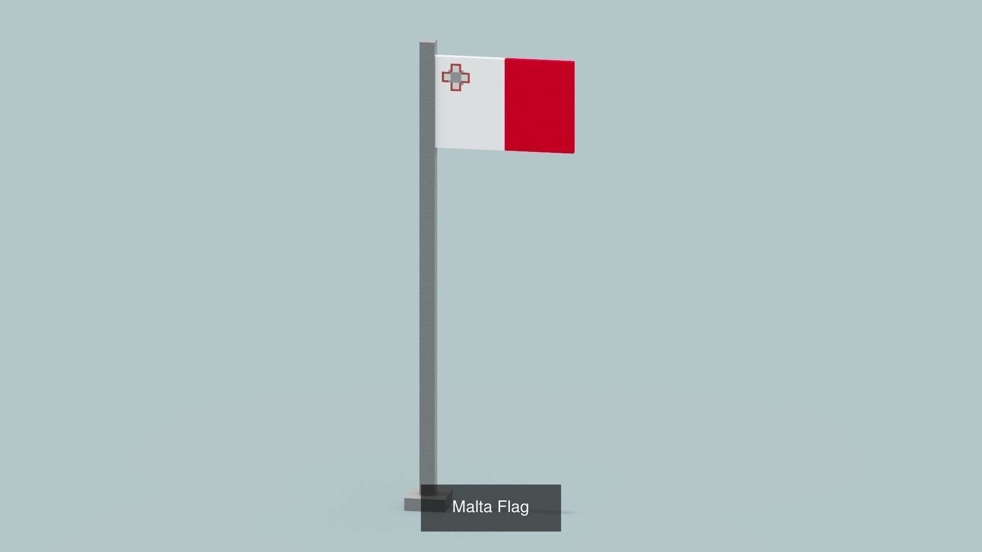 Voxel Country Flags 3D Model Collection_11