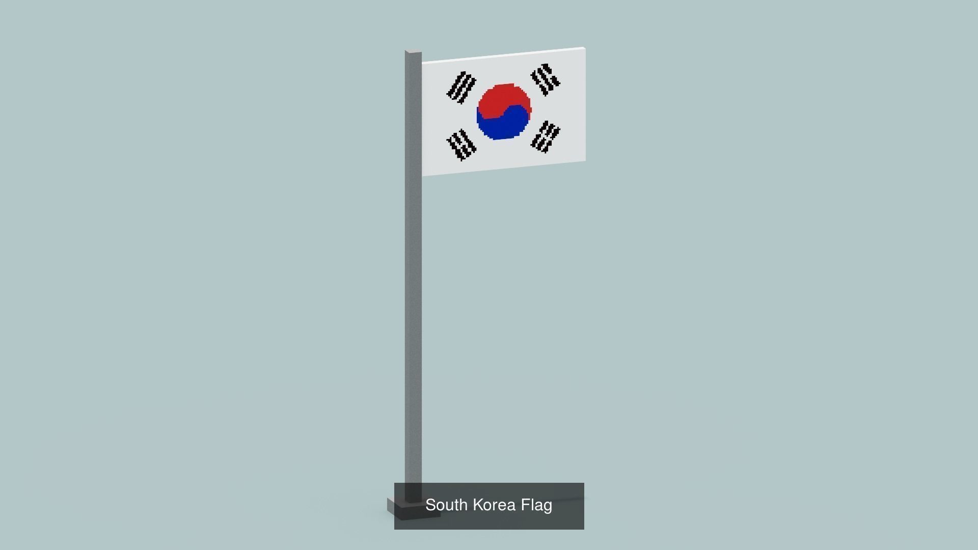 Voxel Country Flags 3D Model Collection_5