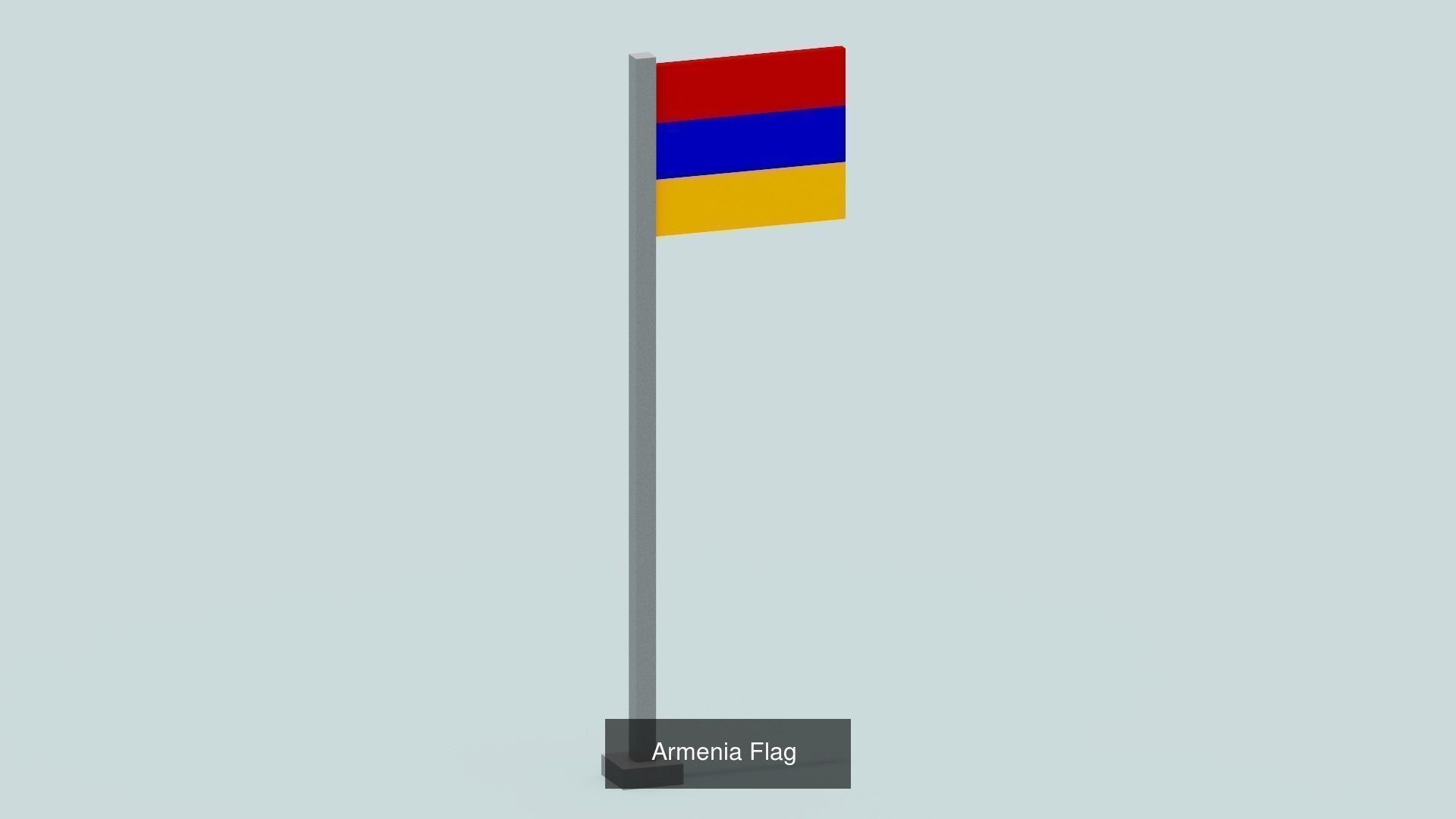 Voxel Country Flags 3D Model Collection_35