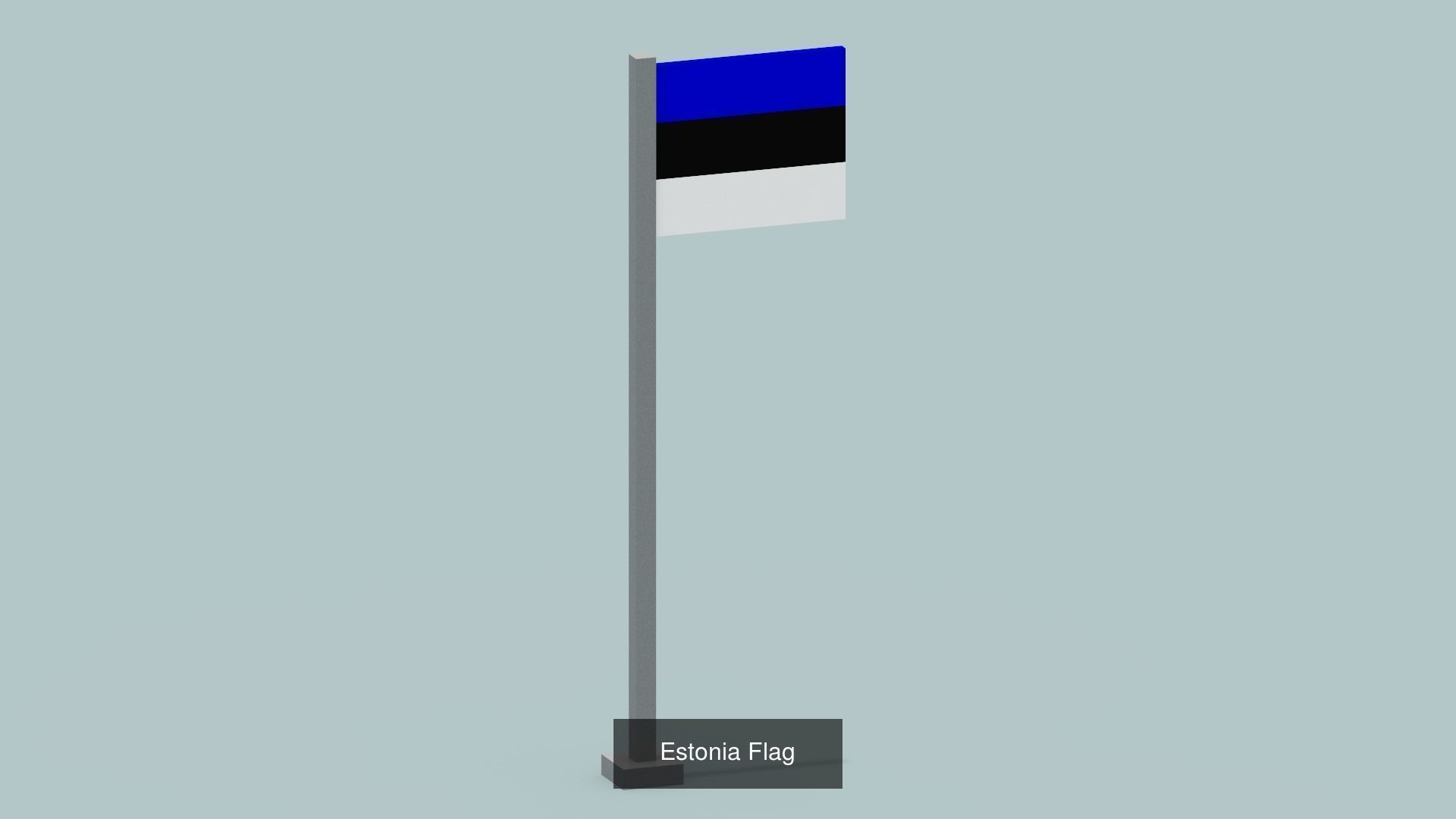 Voxel Country Flags 3D Model Collection_15