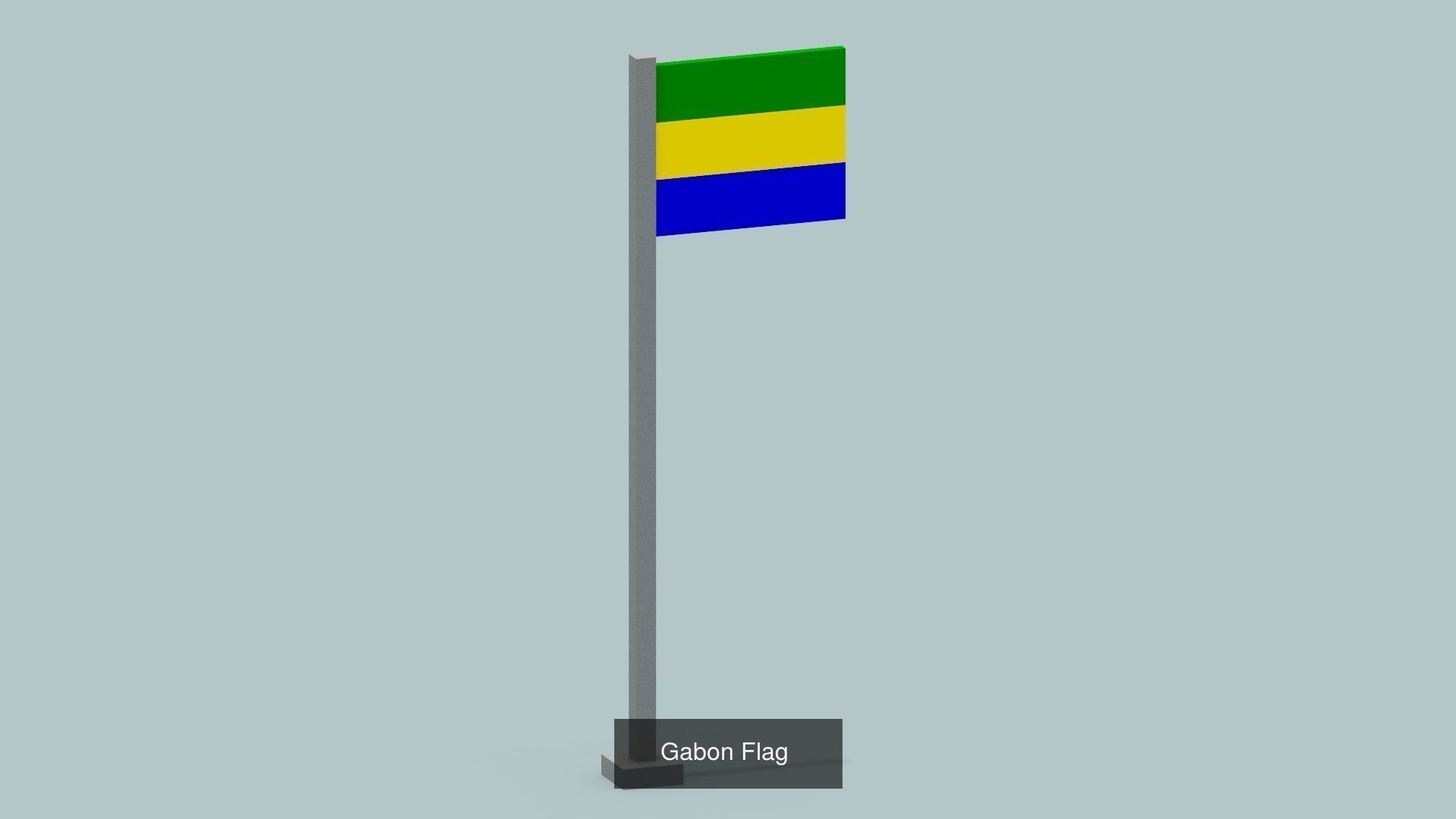 Voxel Country Flags 3D Model Collection_23