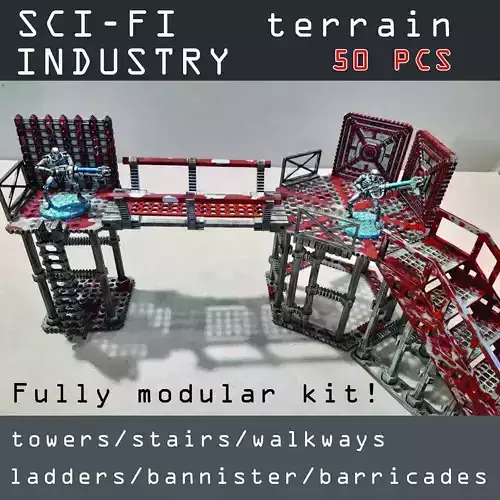 SCI-FI MODULAR TERRAIN 3D model SCI-FI MODULAR TERRAIN 3D model