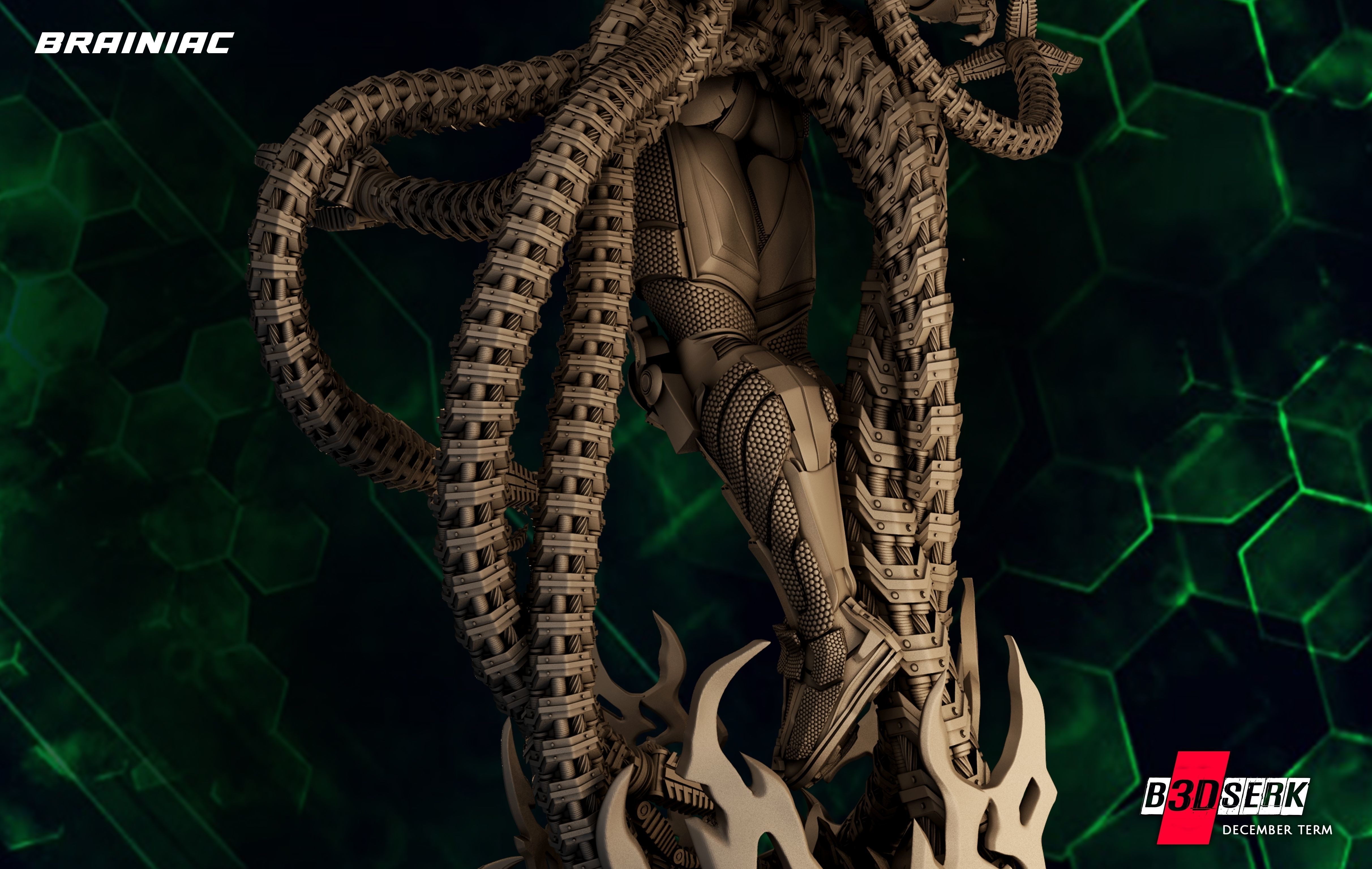 B3DSERK December Term Brainiac Sculpture 3D print model_8