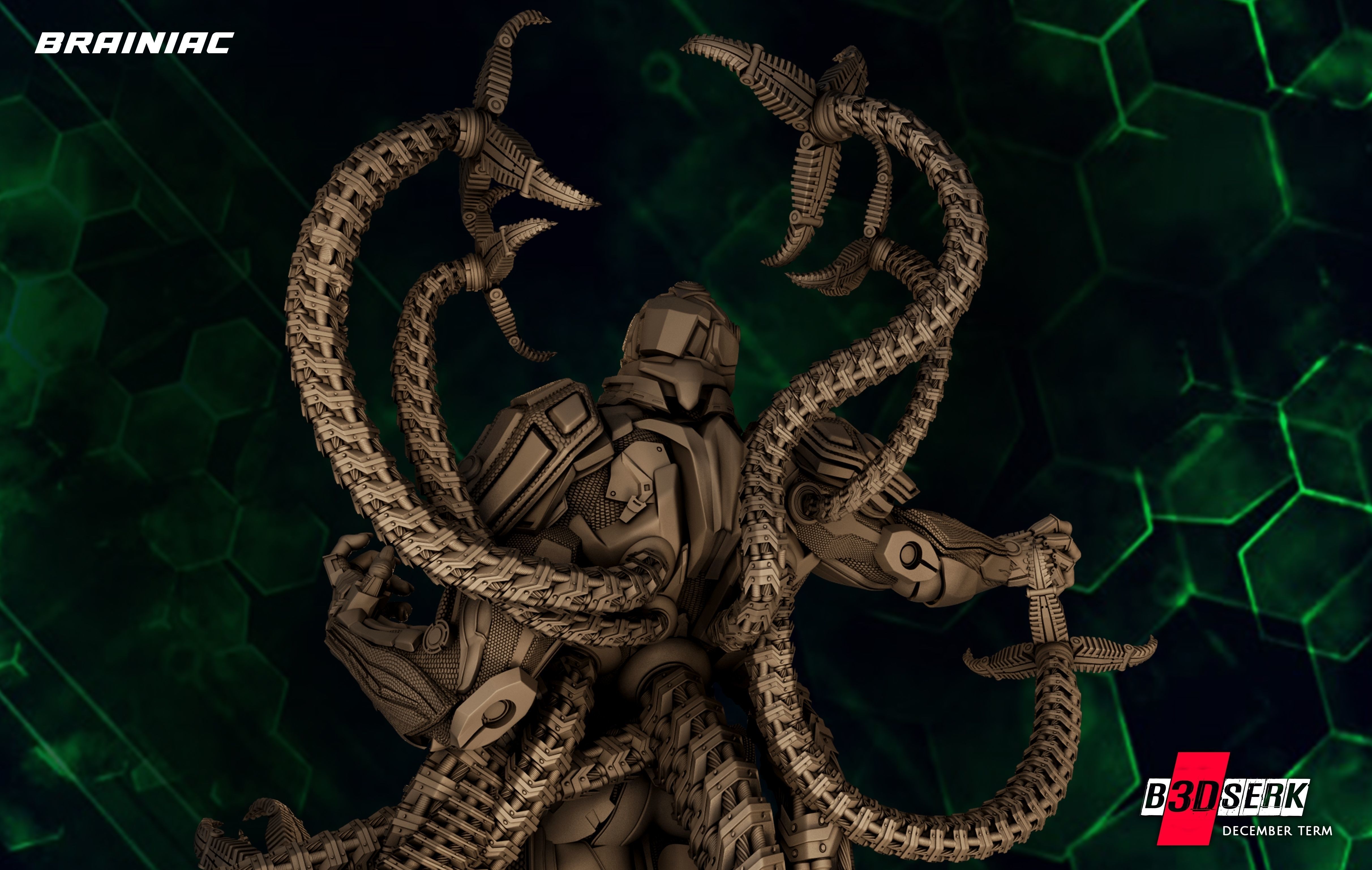 B3DSERK December Term Brainiac Sculpture 3D print model_7