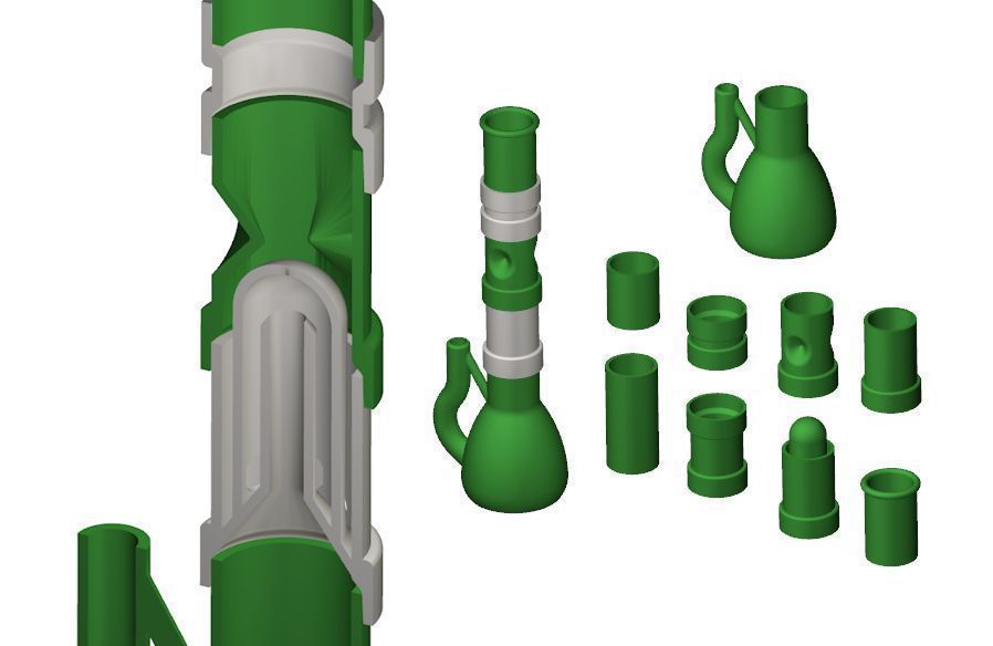 Modular Water Pipe 3D print model_1
