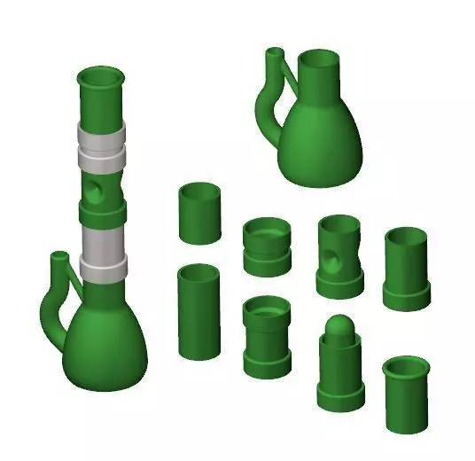 Modular Water Pipe 3D print model_0