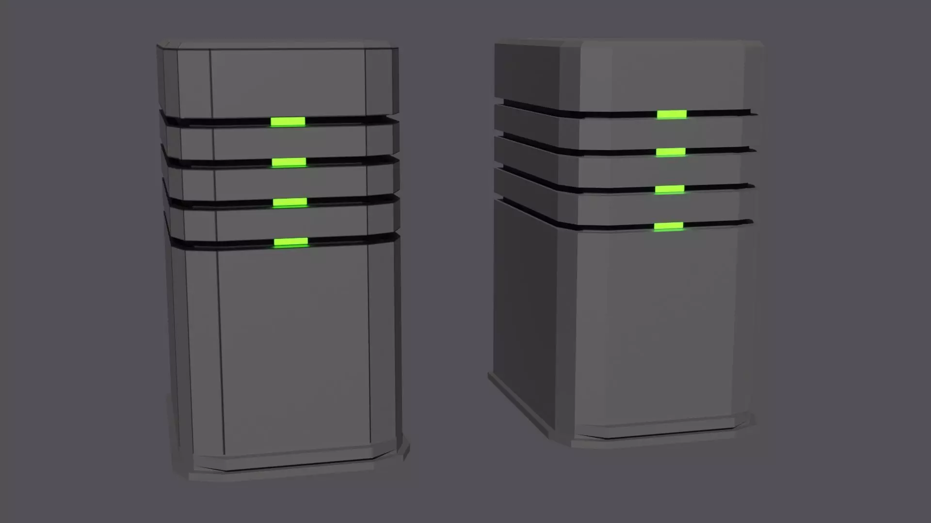 Low Poly Dedicated Server Free 3D model