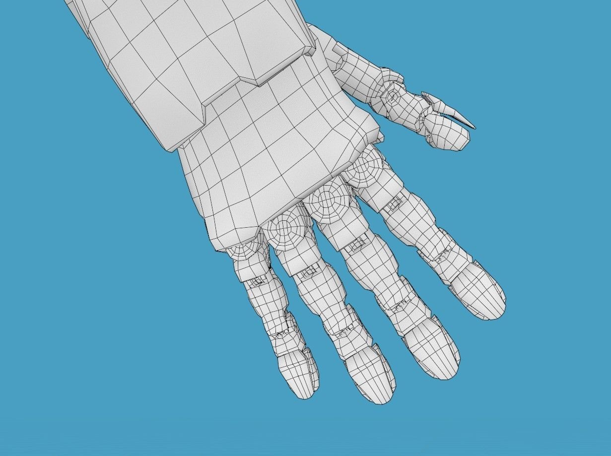 Wabbit Wobot - The antrhopomorphic rabbit SCI-FI ROBOT Low-poly 3D model_17