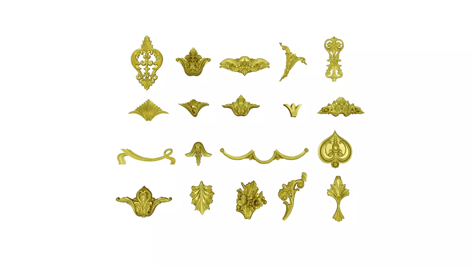 Acanthus Leaves Collection 13 3D model_0